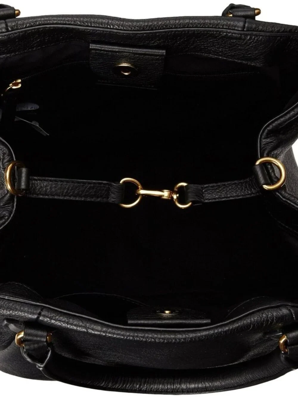 Authentic MARC by Marc Jacobs Classic Q-Franc Black Pebble Leather Shoulder Bag - Picture 3 of 11